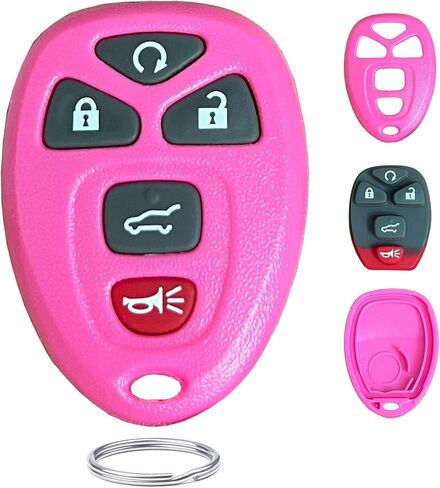 Replacement for Chevy Suburban Tahoe Traverse GMC Yukon XL Keyless Entry Remote Smart Keys Case (6-Button-Pink) in Saudi Arabia