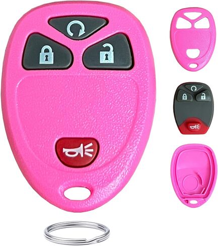 Replacement for Chevy Suburban Tahoe Traverse GMC Yukon XL Keyless Entry Remote Smart Keys Case (6-Button-Pink) in Saudi Arabia
