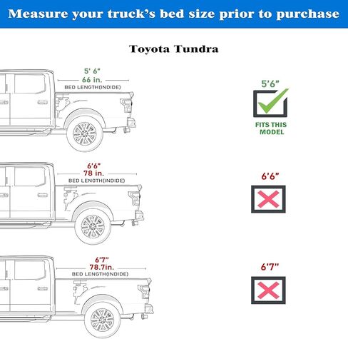 Tutel Hard Shell Folding Truck Bed Tonneau Cover|Fits 2022-2026 Toyota Tundra 5‘6" Bed w/OE Rail System (66.7") - TULH034 in Saudi Arabia