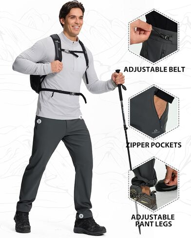 Pioneer Camp Men's Hiking Pants Quick Dry Lightweight Water Resistant Casual Outdoor Tactical Cargo Pant for Travel Fishing in Saudi Arabia