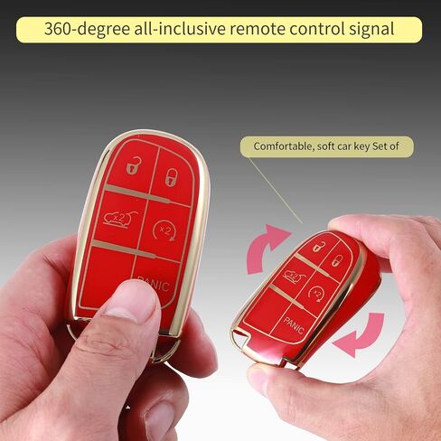 for Jeep Dodge RAM Key Fob Cover,for Grand Cherokee Renegade Chrysler 200 301 Dodge RAM Durango Challenger Journey in Saudi Arabia