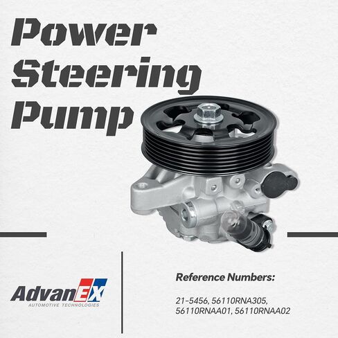 Power Steering Pump with Pulley Compatible with 2006 2007 2008 2009 2010 2011 Civic 1.8L Replace 56110RNAA01 56110RNA305 21-5456 Power Assist Pump in Saudi Arabia