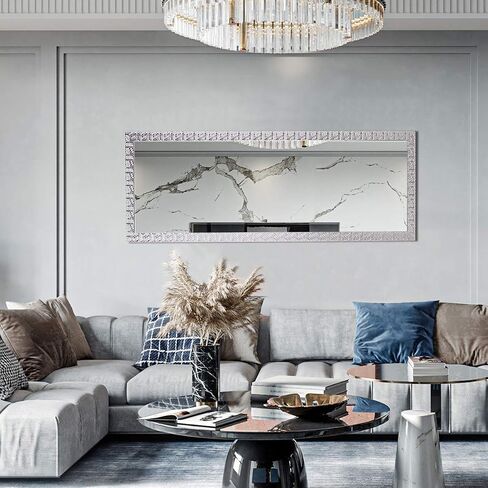 المرآة ذات الطول الكامل لـ OGCAU ، مرآة النوافذ 65 "x22" ، طول الأرضية معلقة أو تميل ، كامل الجسم مع جزء من نافذة الإطار الحديدي لغرفة المعيشة غرفة النوم (أسود) in Saudi Arabia