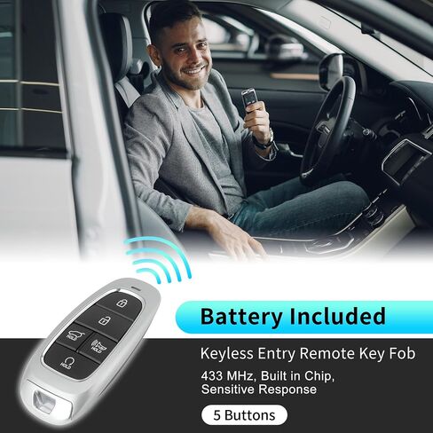 X AUTOHAUX TQ8-FOB-4F27 433MHz Replacement Keyless Entry Remote Smart Key Fob for Hyundai Santa Fe 2021 2022 2023 2024 No.95440-S1670 5 Buttons in Saudi Arabia