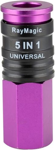 5 In 1 Universal Quick Industrial Connect Coupler, 1/4" Female NPT, Air Hose Fittings, Release Sleeve, Red (1-Piece) in Saudi Arabia