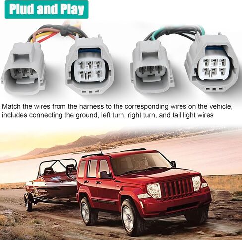 SUNPIE Trailer Wiring Harness Compatible with Ford Explorer(2020-2025), Ford Taurus(2010-2019) and Lincoln MKS(2013-2016), 56093 Custom 4 Pin Trailer Hitch Wiring Towing Harness Kit in Saudi Arabia