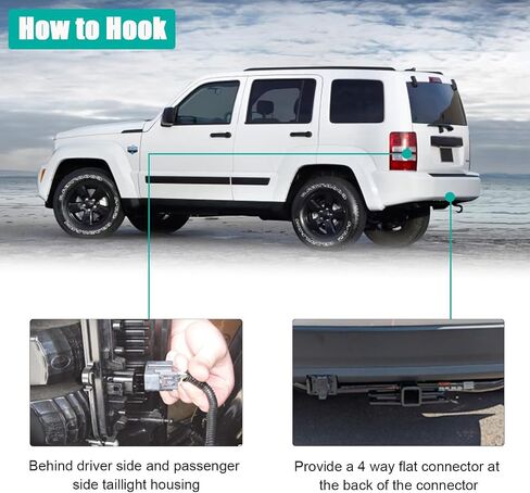 SUNPIE Trailer Wiring Harness Compatible with Ford Explorer(2020-2025), Ford Taurus(2010-2019) and Lincoln MKS(2013-2016), 56093 Custom 4 Pin Trailer Hitch Wiring Towing Harness Kit in Saudi Arabia