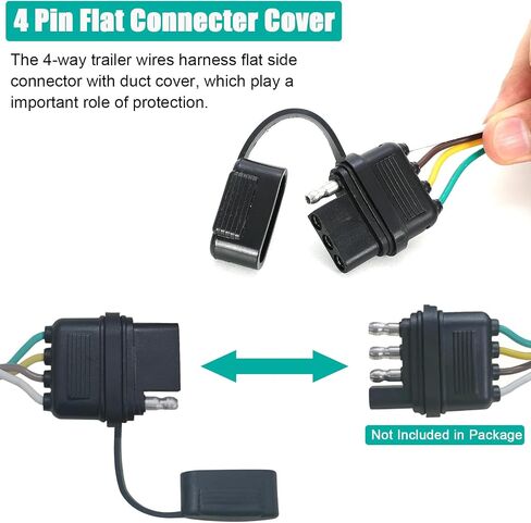 SUNPIE Trailer Wiring Harness Compatible with Ford Explorer(2020-2025), Ford Taurus(2010-2019) and Lincoln MKS(2013-2016), 56093 Custom 4 Pin Trailer Hitch Wiring Towing Harness Kit in Saudi Arabia