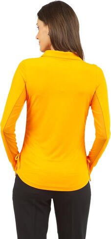 IBKUL Sun Protective UPF 50+ Icefil Cooling Tech Adjustable Length Long Sleeve Polo 48000 in Kuwait