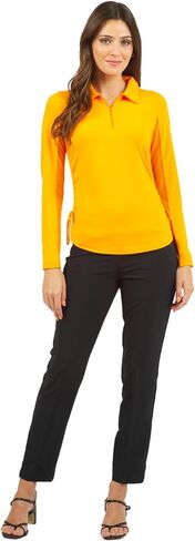 IBKUL Sun Protective UPF 50+ Icefil Cooling Tech Adjustable Length Long Sleeve Polo 48000 in Kuwait