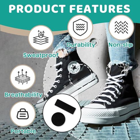 48Pcs Shoe Patches for Holes - SelfAdhesive Shoe Mesh Repair Patche, Rectangular Circle Shape Shoe Hole Repair Patches,Leather Patches for Shoe in Kuwait