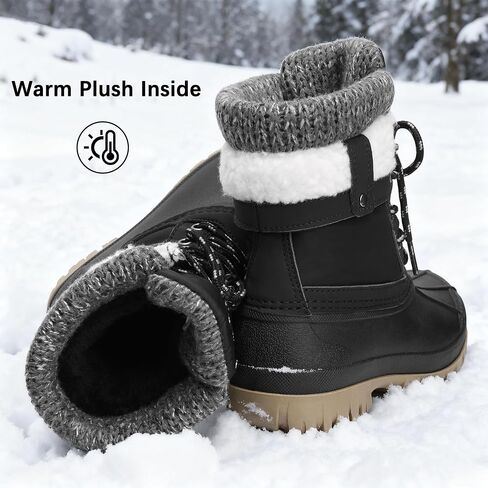 Boys Girls Winter Snow Boots Waterproof Anti-slip Warm Lining Shoes (Toddler/Little Kid/Big Kid) in Saudi Arabia