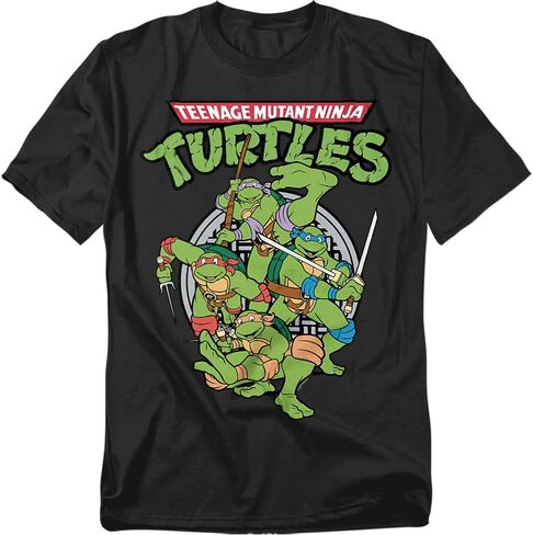 تي شيرت Teenage Mutant Ninja Turtles TMNT Group للجنسين للبالغين باللون الأسود in Kuwait