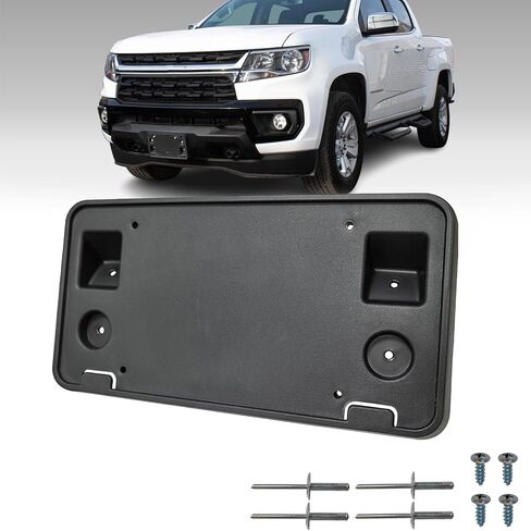 Front Bumper License Plate Frame Bracket Tag Holder Fits for Chevrolet Colorado 2021 2022 Replace 84461476 GM1068213 in Saudi Arabia