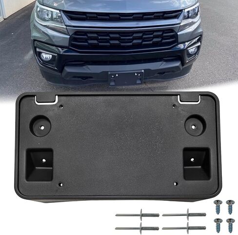 Front Bumper License Plate Frame Bracket Tag Holder Fits for Chevrolet Colorado 2021 2022 Replace 84461476 GM1068213 in Saudi Arabia