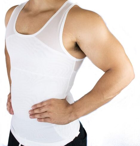 Esteem Apparel Mens Compression Shirt for Chest and Body Shaper Belly Slimming Shapewear Undershirt Tank Top for Men in Kuwait