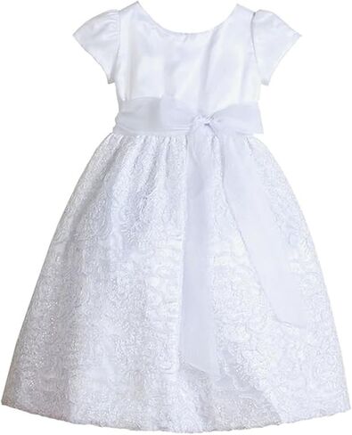 iGirlDress White Flower Girl First Communion Pageant Wedding Birthday Dress in Saudi Arabia