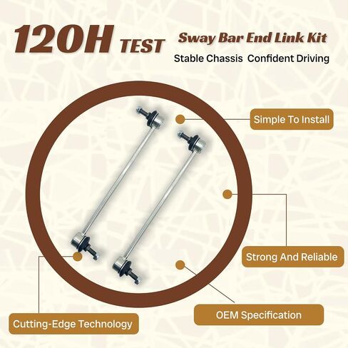 K750789 2 قطعة مثبت أمامي Sway Bar End Link مناسب لفورد 2014 15-18 2019 2020 Transit Connect، 2015 2016 2017 2018 C-Max، 2015-2018 Focus in Kuwait