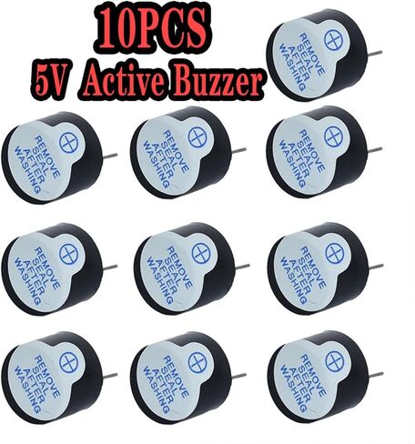 Big 5V Active Buzzer Magnetic Long Continous Beep Tone Alarm Ringer 12mm Active Piezo Buzzers Fit for Computers Printers in Saudi Arabia