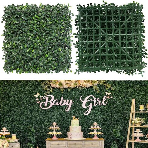 Grass Wall Panels, 10"x 10"(20pcs) 4-Layer Artificial Boxwood Faux Green Wall for Interior in Saudi Arabia