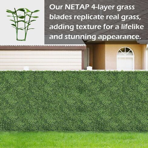 Grass Wall Panels, 10"x 10"(20pcs) 4-Layer Artificial Boxwood Faux Green Wall for Interior in Saudi Arabia
