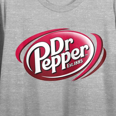 تي شيرت نسائي قصير برسومات رمادية منقطية يحمل شعار Dr. Pepper Classic in Saudi Arabia