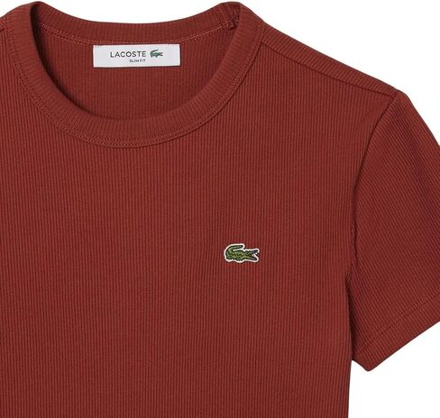 Lacoste Slim Fit Ribbed Cotton T-Shirt in Kuwait