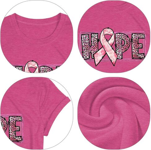 PQZ Breast Cancer Shirts for Women Cancer Awareness Tee Womens Butterfly Tee Shirt Cancer Survivor Tops in Saudi Arabia