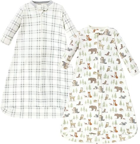 Hudson Baby Unisex Baby Cotton Long-Sleeve Wearable Sleeping Bag, Sack, Blanket, Neutral New Elephant, 12-18 Months in Kuwait