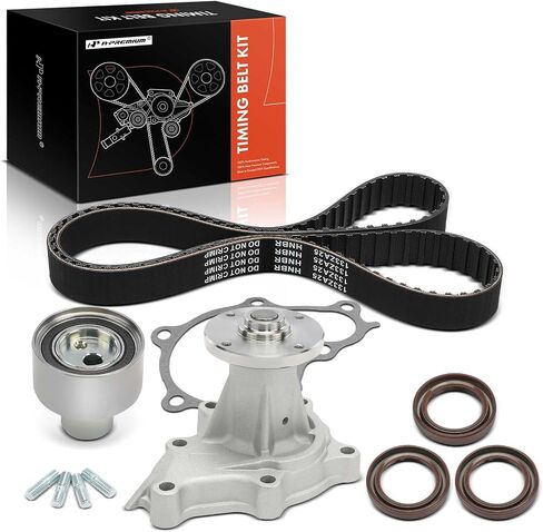 طقم حزام توقيت المحرك الممتاز مع مضخة مياه متوافقة مع إنفينيتي M30 1990-1992 ونيسان 200SX 1987، 300ZX 1984-1989، D21 1986-1994 - SOHC 3.0L in Saudi Arabia