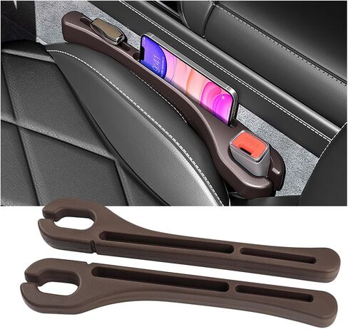 Mandark Car Seat Gap Filler, 2PCS Vehicle Seat Gap Fill Organizer with Phone Holder for Prevents Items Falling, Auto Interior Crevice Blocker Stop Accessories, Universal for SUV Sedan Truck (Black) in Saudi Arabia