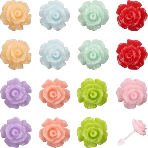 6 Pairs Luminous Ocean Series Plastic Earrings, Glow in The Dark Sea Stud Earrings for Girls Women Starfish Shell Fish Design Jewelry for Sensitive Ears Summer Beach Parties in Kuwait