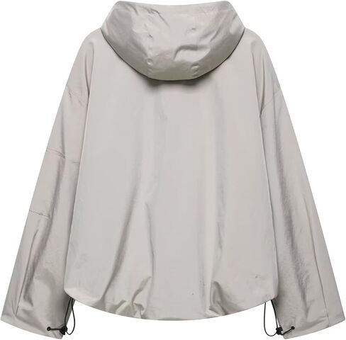 Xunger Women's Oversized Hoodie Jacket Long Sleeve Street Fashion Sweatshirt Casual Pullover with Pocket in Kuwait