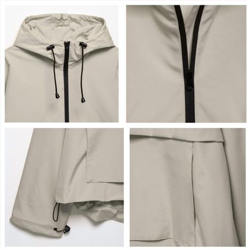 Xunger Women's Oversized Hoodie Jacket Long Sleeve Street Fashion Sweatshirt Casual Pullover with Pocket in Kuwait