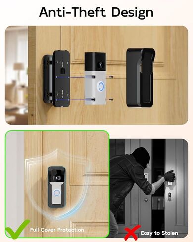 ZUMIMALL Doorbell Camera Wireless 2K, Video Doorbell with Chime, 2 Way Audio, Voice Changer, 30s Voice Message, Anti-Theft, AI Detection, Cloud Storage, 2.4Ghz WiFi, Battery Powered, Work with Alexa in Kuwait
