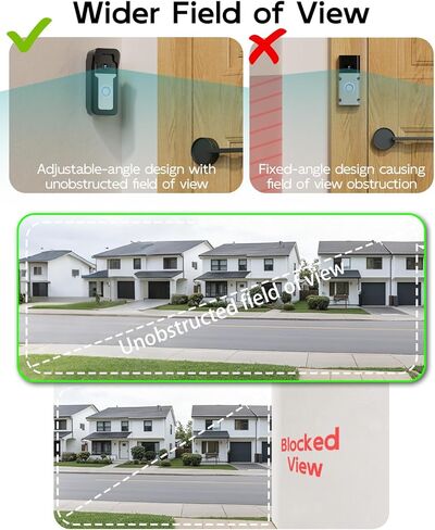 ZUMIMALL Doorbell Camera Wireless 2K, Video Doorbell with Chime, 2 Way Audio, Voice Changer, 30s Voice Message, Anti-Theft, AI Detection, Cloud Storage, 2.4Ghz WiFi, Battery Powered, Work with Alexa in Kuwait
