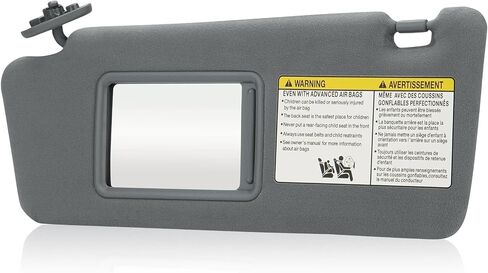 Gray Driver Left Side Sun Visor Replacement Compatible with Toyota Tacoma 2005 2006 2007 2008 2009 2010 2011 2012 Replace 74320-04181-E1 in Saudi Arabia
