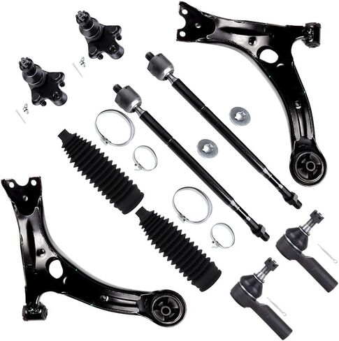 SCITOO 10pcs Front Suspension Kit Lower Control Arm Lower Ball Joint Outer Inner Tie Rod End w/Boot Replacement for 2003-2008 for Pontiac Vibe 2003-2008 for Toyota Matrix in Saudi Arabia