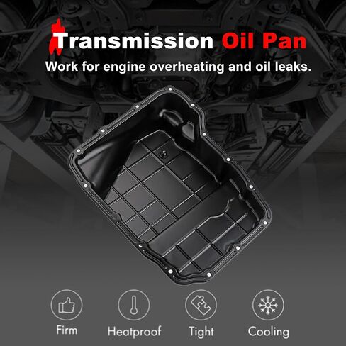265-817 Transmission Oil Pan with Drain Plug Compatible with Jeep Commander Grand Cherokee Liberty Dodge Ram 1500 2500 3500 Dakota Durango Chrysler Aspen Replace 68065923AA in Saudi Arabia