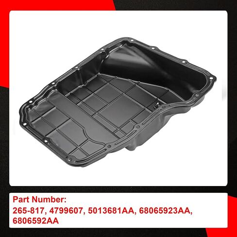 265-817 Transmission Oil Pan with Drain Plug Compatible with Jeep Commander Grand Cherokee Liberty Dodge Ram 1500 2500 3500 Dakota Durango Chrysler Aspen Replace 68065923AA in Saudi Arabia
