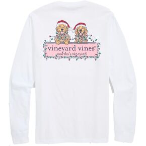 vineyard vines Men's String Lights Pups Logo Box Long-Sleeve Pocket Tee in Saudi Arabia