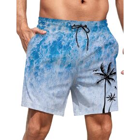 رجال Lzzidou يسبح جذوعها مع شبكات بطانة 5 بوصة سراويل سراويل للاستحمام الجافة السريعة in Kuwait