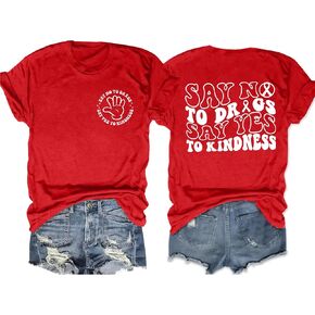 Red Ribbon Week Shirt Women Wear Red for Awareness Week T-Shirt Prevention Tee Tops in Saudi Arabia