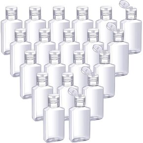 Patelai 50 Pcs Clear Empty Travel Bottles 30 ml/ 1 oz Flip Cap Empty Hand Sanitizer Bottles Container Portable Refillable Flip-top Container for Travel Outdoor Camping Business Trip in Kuwait