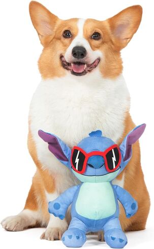 Lilo and Stitch Bow Wow Luau Plush Dog Toy, – Squeaker & Crinkle Sound – Cute Dog Toy for Disney Fans, 9 Inch in Saudi Arabia
