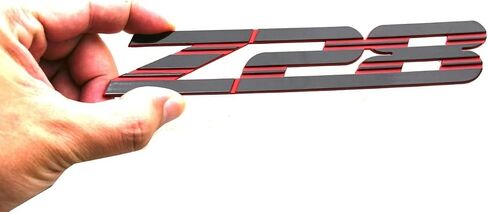 1Pc New Z28 Emblem Front Side Car Badge Nameplate Compatible with 1993-2002 Camaro Z28 10139552 (Black Redline) in Saudi Arabia