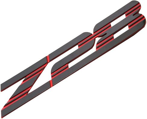 1Pc New Z28 Emblem Front Side Car Badge Nameplate Compatible with 1993-2002 Camaro Z28 10139552 (Black Redline) in Saudi Arabia