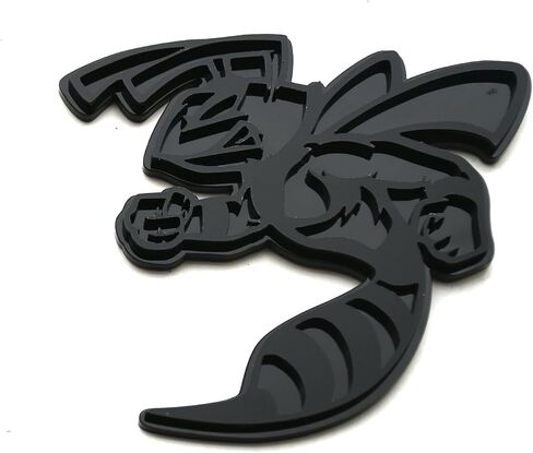 قطعتان من شارات الدبور المخصصة شعار BEE 3D Angry Agressive Badges ملصق استبدال لوحة الاسم لـ 392 345 جسم السيارة العالمي للدراجات النارية SUV ديكور نافذة الباب (نحلة غير لامع) in Kuwait
