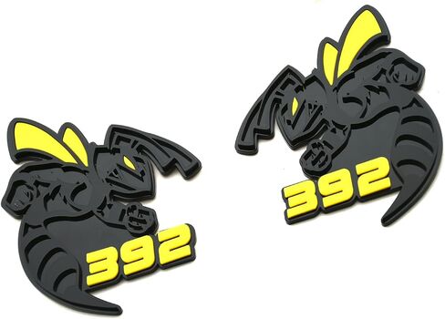 قطعتان من شارات الدبور المخصصة شعار BEE 3D Angry Agressive Badges ملصق استبدال لوحة الاسم لـ 392 345 جسم السيارة العالمي للدراجات النارية SUV ديكور نافذة الباب (نحلة غير لامع) in Kuwait