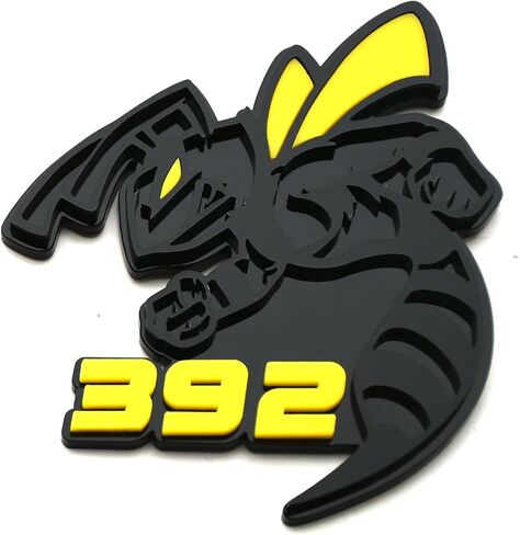 قطعتان من شارات الدبور المخصصة شعار BEE 3D Angry Agressive Badges ملصق استبدال لوحة الاسم لـ 392 345 جسم السيارة العالمي للدراجات النارية SUV ديكور نافذة الباب (نحلة غير لامع) in Kuwait